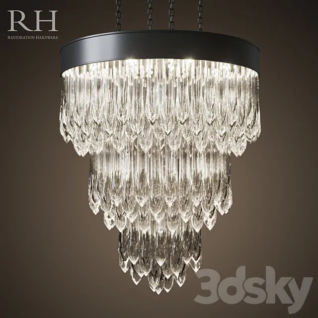 RH TEARDROP GLASS CHANDELIER 43 ” 3DModel