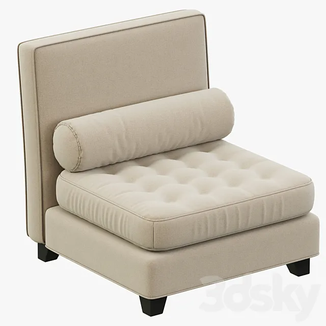 RH Teen Rylin Tufted Armless Chair 3D Model