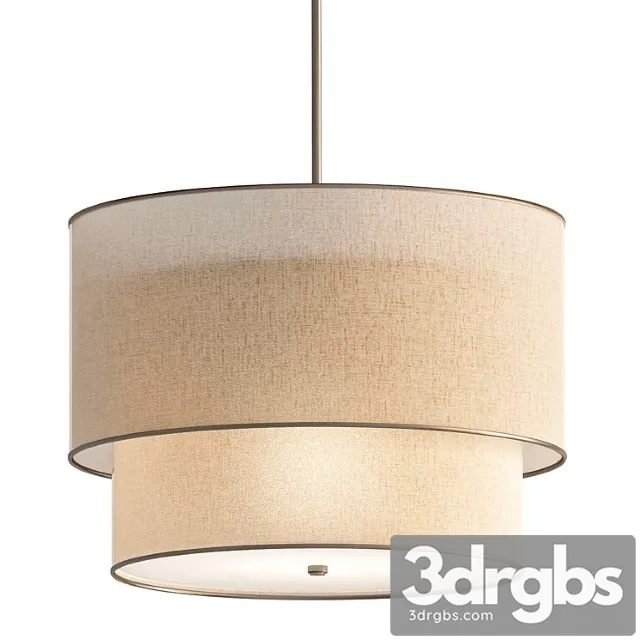 Rh two-tier round shade linen 3D Model Download Rh two-tier round shade linen 3D Model Download