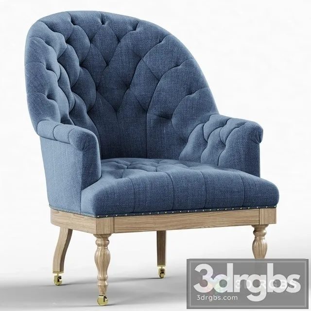 RH Vallette Armchair 3D Model Download