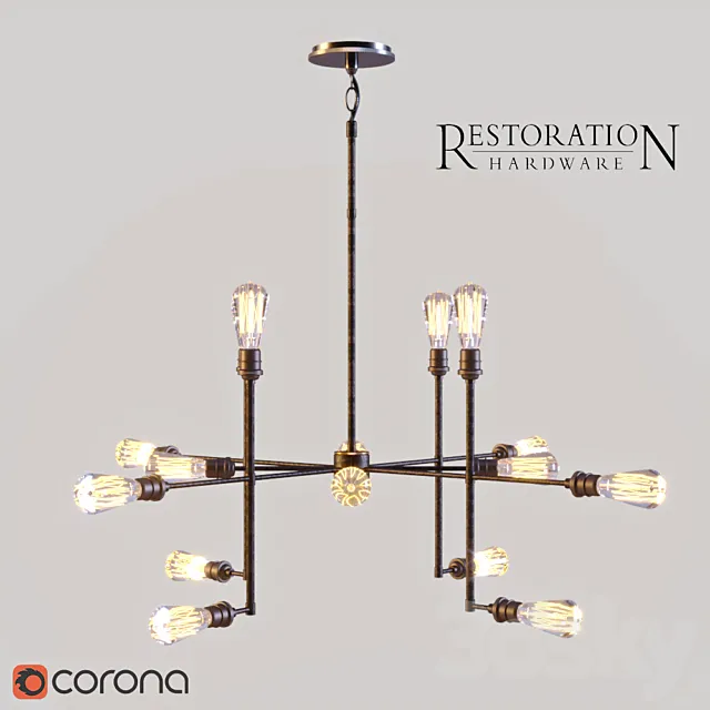 RH VARICK CHANDELIER 43 3DModel RH VARICK CHANDELIER 43 3DModel