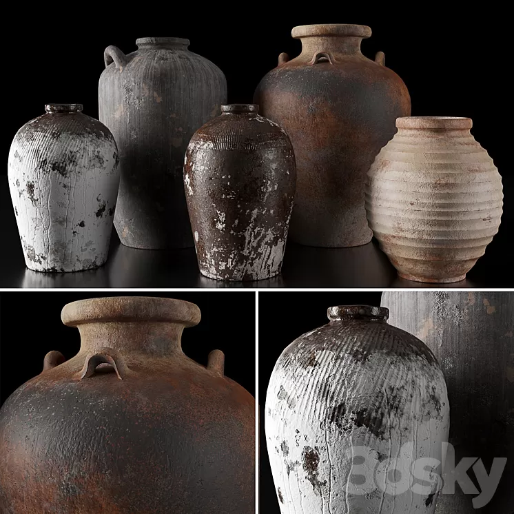 Rh vases collection 3D Model Free Download