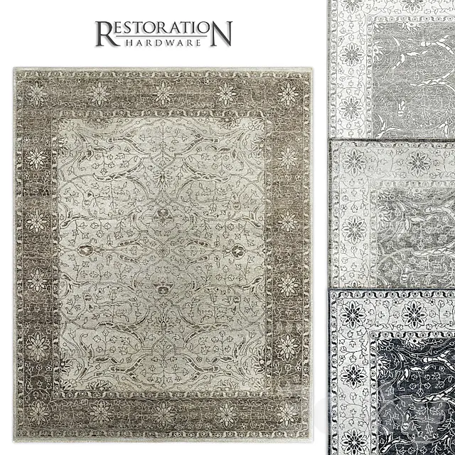 RH Ventana Rug 3D Model RH Ventana Rug 3D Model