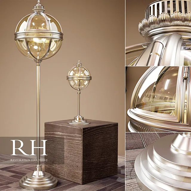 RH VICTORIAN HOTEL FLOOR LAMP + DESK LAMP 3DModel RH VICTORIAN HOTEL FLOOR LAMP + DESK LAMP 3DModel