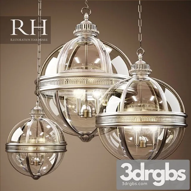 RH Victorian Hotel Pendant 3 Size 3D Model Download RH Victorian Hotel Pendant 3 Size 3D Model Download