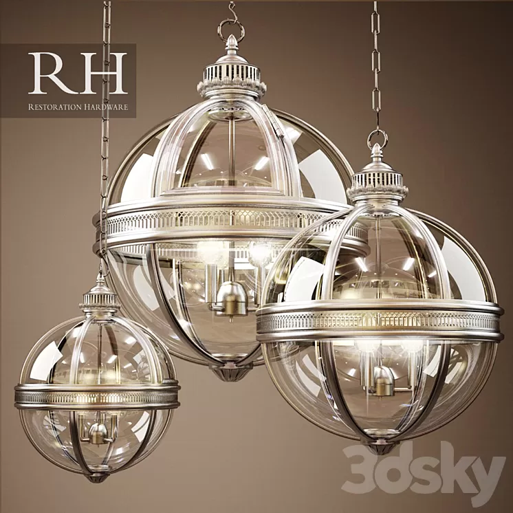 RH VICTORIAN HOTEL PENDANT (3size) 3D Model