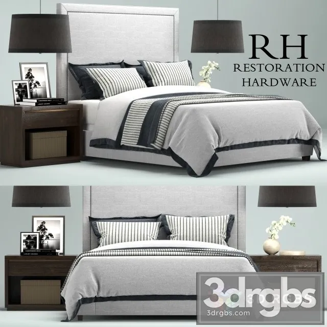 RH Wallace Bed 3D Model Download RH Wallace Bed 3D Model Download