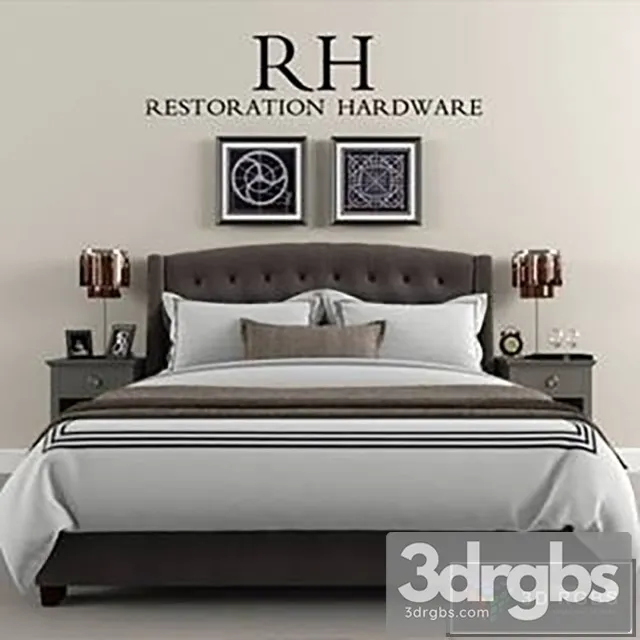 RH Warner Bed 3D Model Download RH Warner Bed 3D Model Download