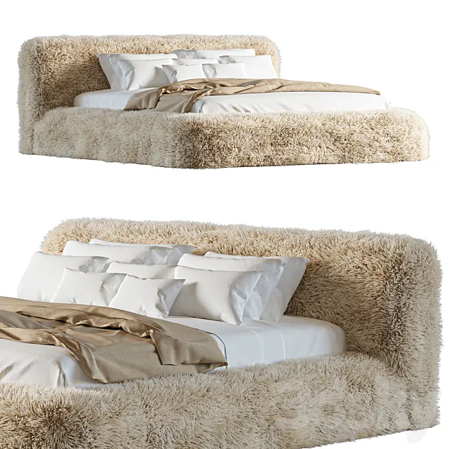 Rh Yeti Sheepskin Bed 3D Model Rh Yeti Sheepskin Bed 3D Model