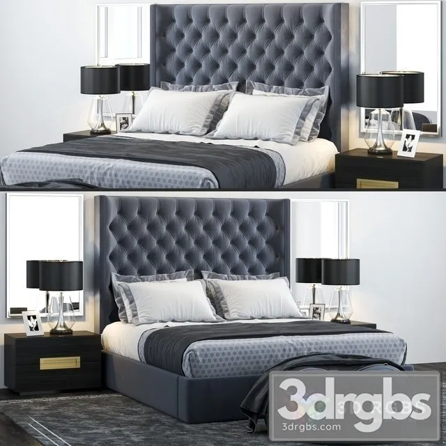 RH Zadie Tufted Bed 3D Model Download RH Zadie Tufted Bed 3D Model Download