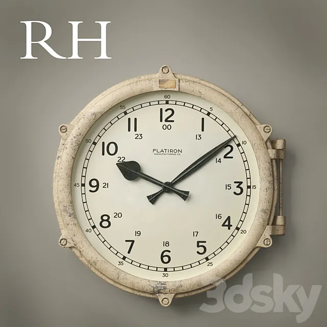 RH_1930S BARGE CLOCK 3D Model RH_1930S BARGE CLOCK 3D Model