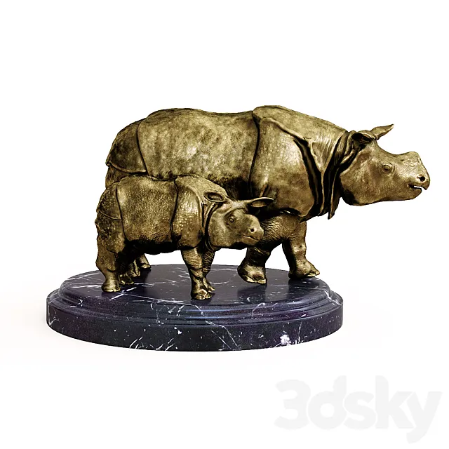 Rhinoceroses 3DModel - 3DSKY Decor Helper