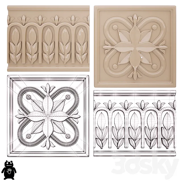 Rialto Formella _ Rialto Listello 3D Model Rialto Formella _ Rialto Listello 3D Model