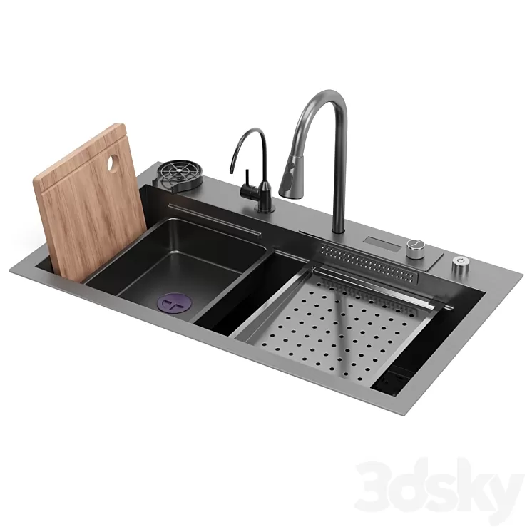 RIBANEDY kitchen sink 3D Model Free Download