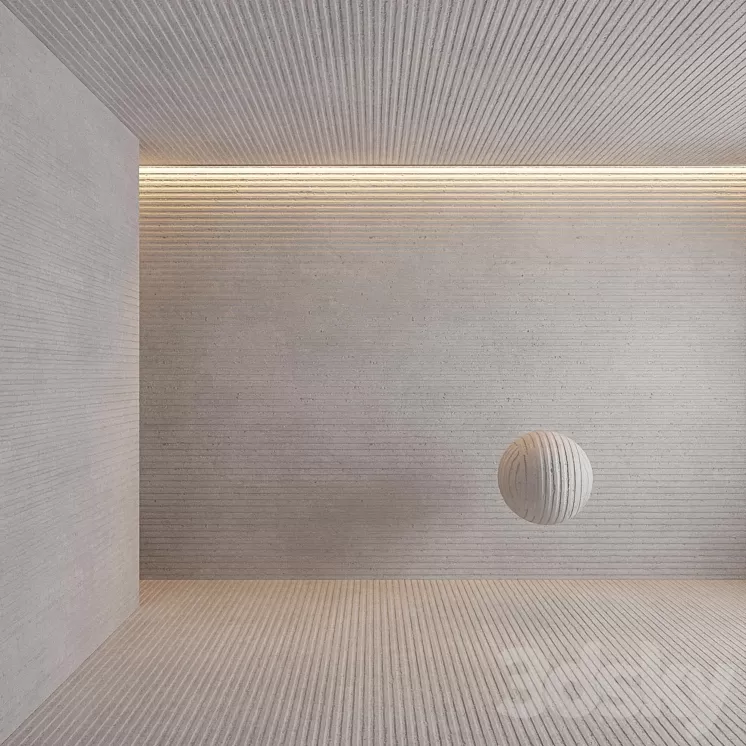 Ribbed concrete 3D Model Ribbed concrete 3D Model