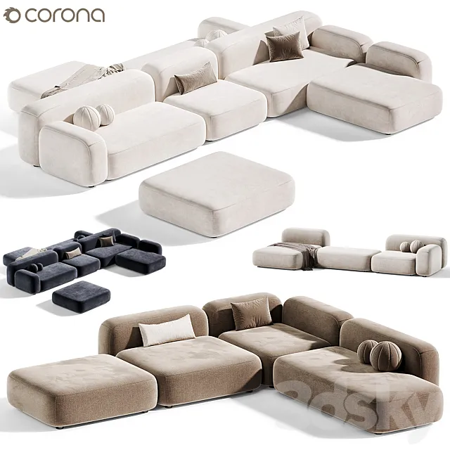 Ribble 3 Sofa Set By Divan Ribble-3 Modular sofa 3D Model