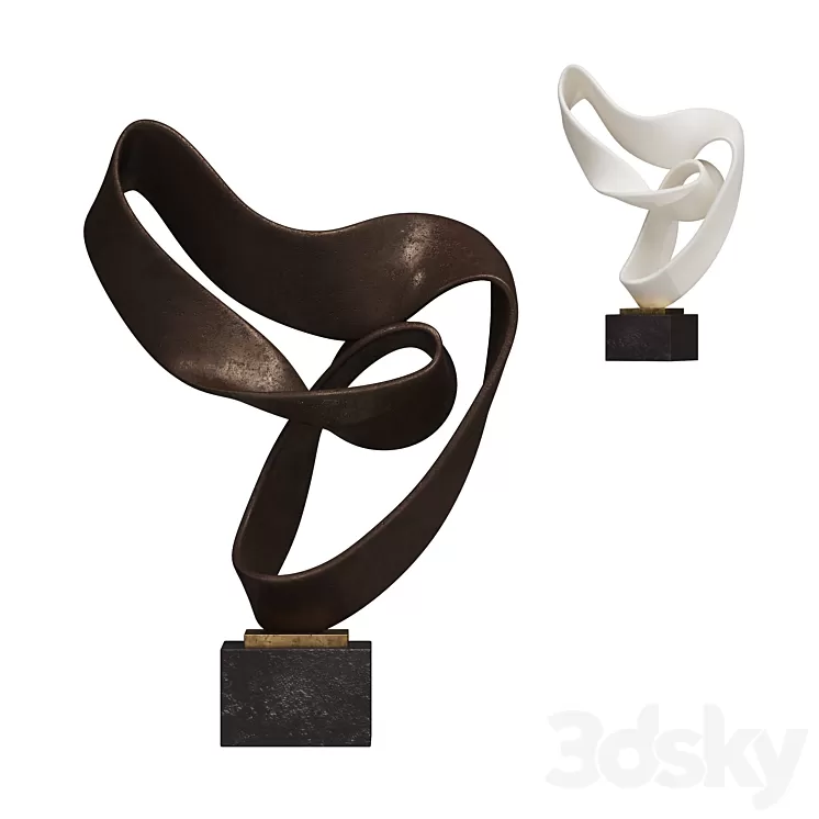 Ribbon Sculpture Decor 3D Model