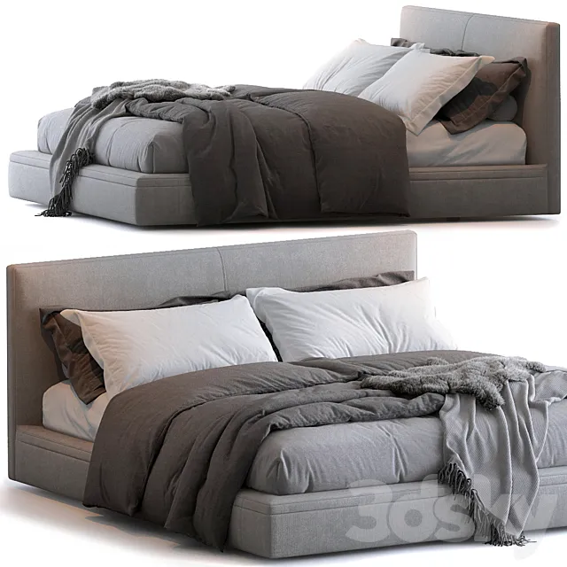 Richard bed by B&B Italia 3D Model Richard bed by B&B Italia 3D Model