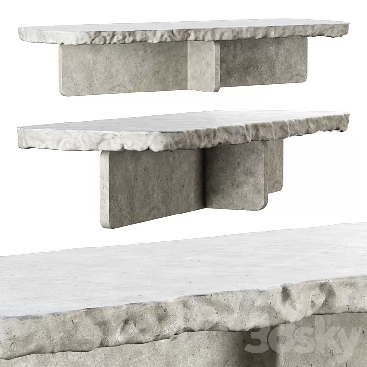 Richard concrete long table by Bpoint design \/ Concrete dining table 3D Model Free Download Richard concrete long table by Bpoint design \/ Concrete dining table 3D Model Free Download