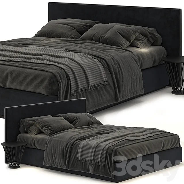 Richard gray bed 3D Model Richard gray bed 3D Model