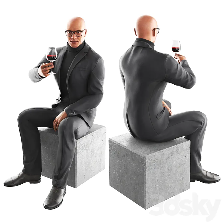 Richard Seat Wine 3D Model Free Download
