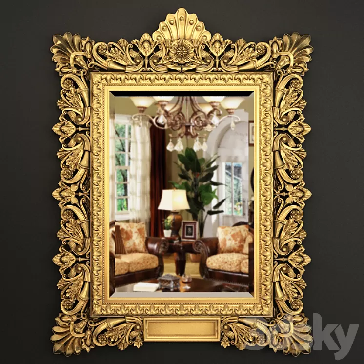 Richly Carved And Gilf Frame 3D Model