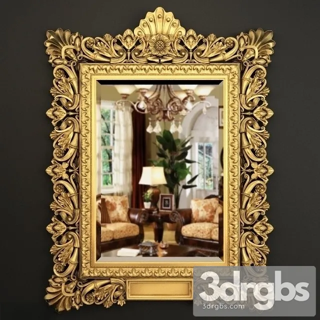 Richly Carved Gilt Frame 3D Model Download