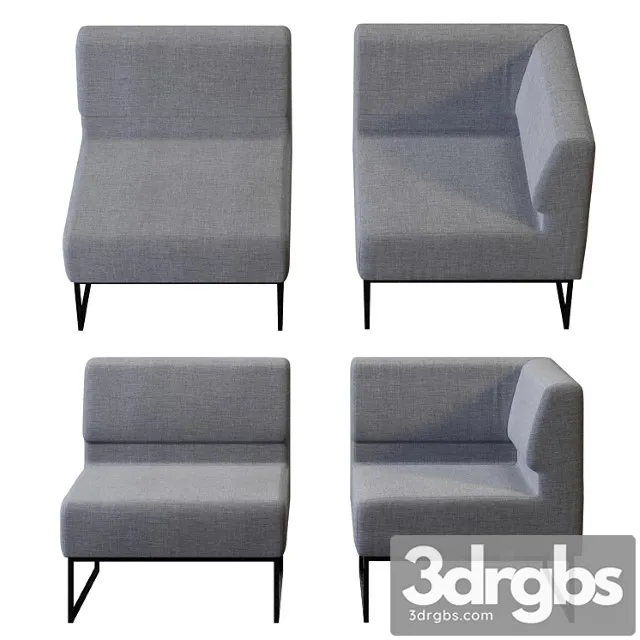 Richman Lounge Sofa 3D Model Download