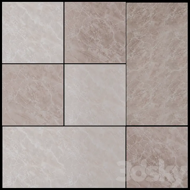 RICHMON BEIGE porcelain stoneware lapped tiles from KERAMA MARAZZI 3D Model
