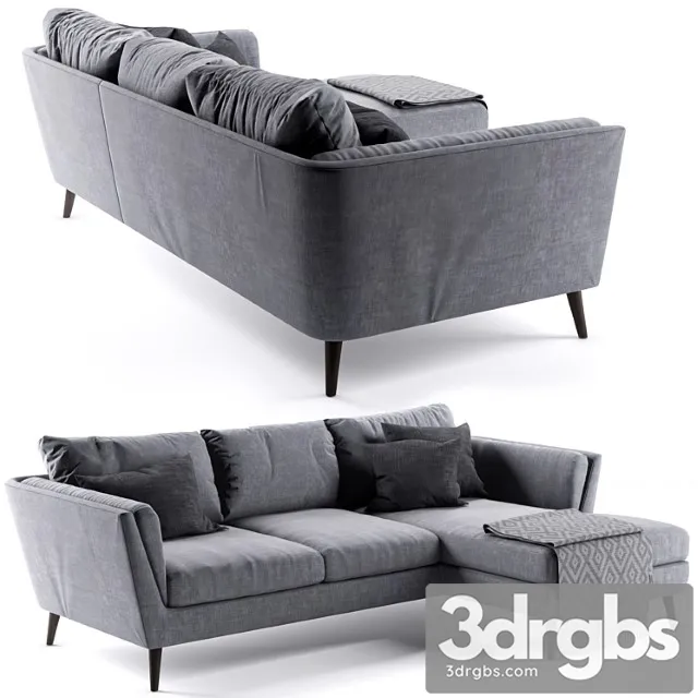 Richmond corner sofa rosa and gray 2 3D Model Download