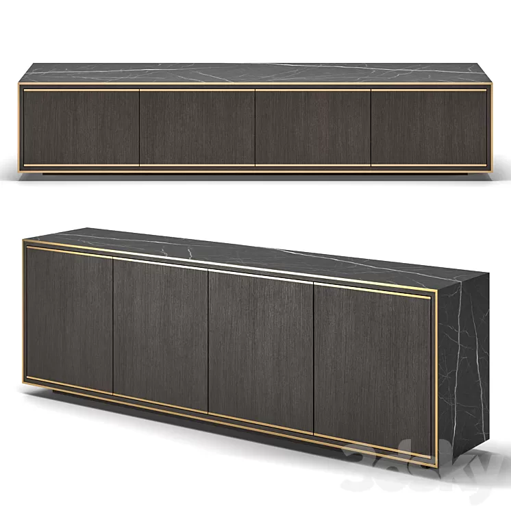 Rick Sideboard Marble by Laskasas 3D Model Rick Sideboard Marble by Laskasas 3D Model