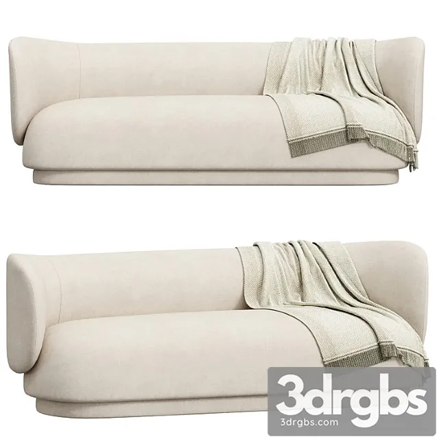 Rico 3 seater sofa brushed