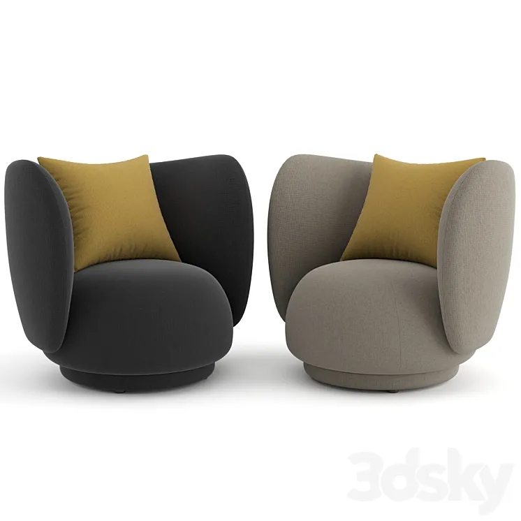 Rico Lounge Chair By ferm Living 3D Model Free Download