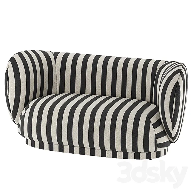 Rico Sofa 2 Louisiana by Ferm LIVING 3D Model Rico Sofa 2 Louisiana by Ferm LIVING 3D Model