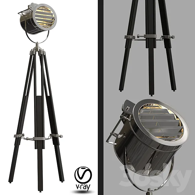 Riflettore floor standing light 3DModel Riflettore floor standing light 3DModel