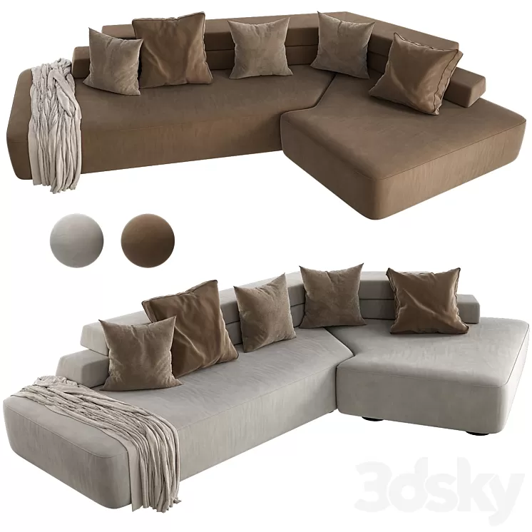 Rift L Sofa By Moroso 3D Model