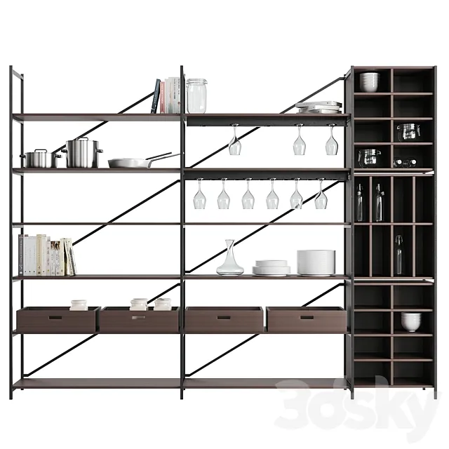 RIG Modules Kitchen System _ Kitchen Rack 3D Model