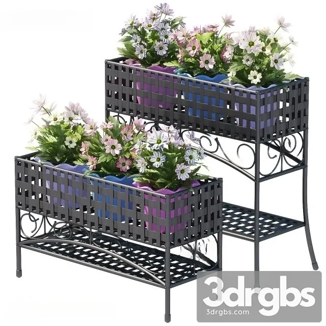 Rigged Pot Plant 3D Model Download