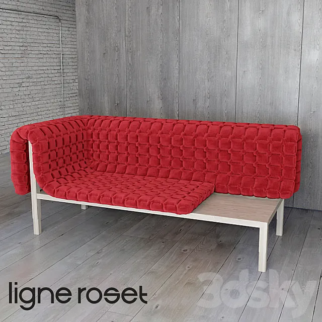 Right or Left-Arm Sofa with Table (RUCHÉ) 3DModel Right or Left-Arm Sofa with Table (RUCHÉ) 3DModel