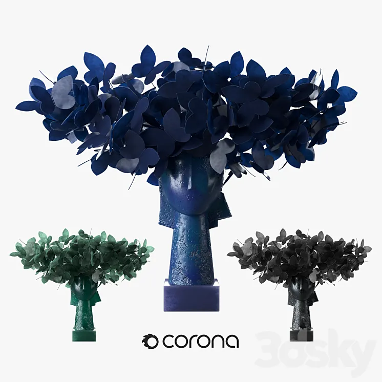 Right Rads – Blue Butterflies 3D Model Free Download