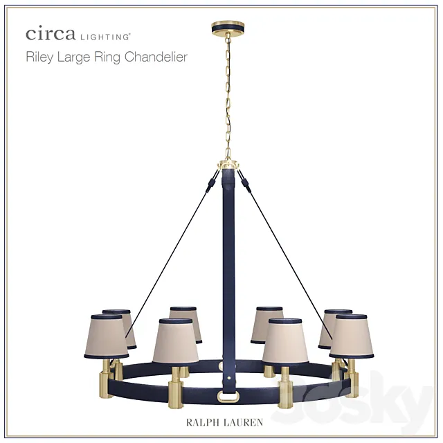 Riley Large Ring Chandelier by RALPH LAUREN 3D Model