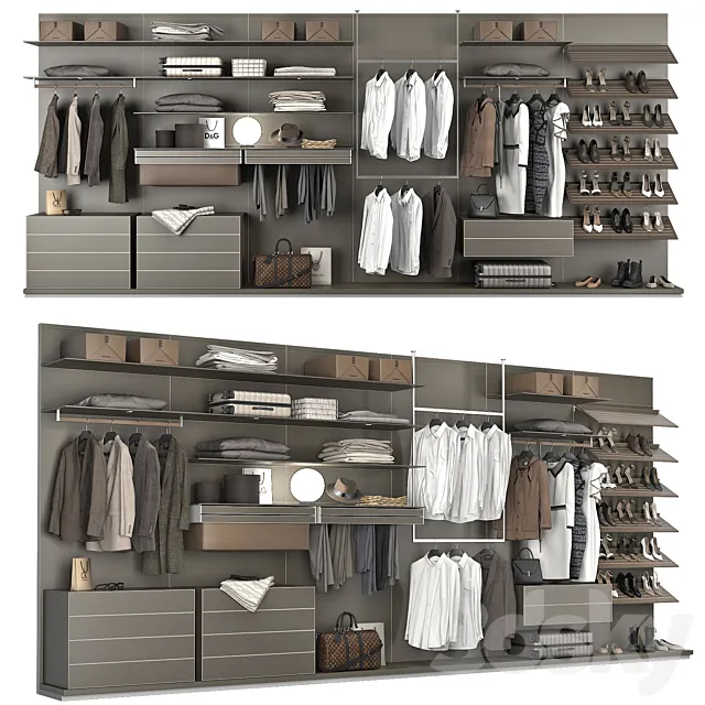 Rimadesio Abacus Walk-in Closet 1 3DModel Rimadesio Abacus Walk-in Closet 1 3DModel