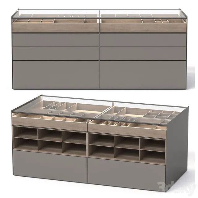 Rimadesio Altair (Island cabinet for wardrobe) 3D Model