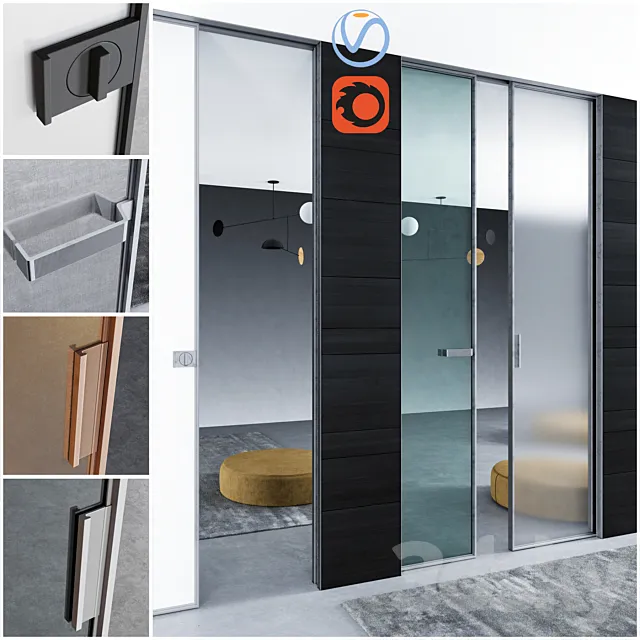 Rimadesio doors Zen _ doors for office and home 3D Model