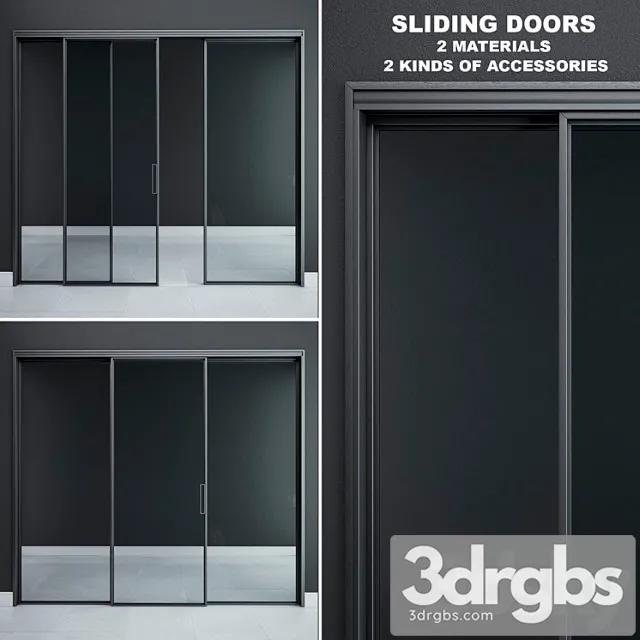 Rimadesio velaria sliding doors 3D Model Download