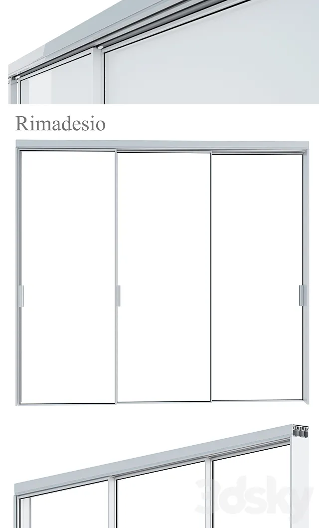 Rimadesio Velaria Sliding Doors. storage system for living areas 3DModel