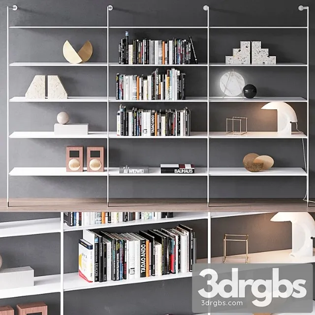 Rimadesio Wind Wall Bookcase 3D Model Download Rimadesio Wind Wall Bookcase 3D Model Download