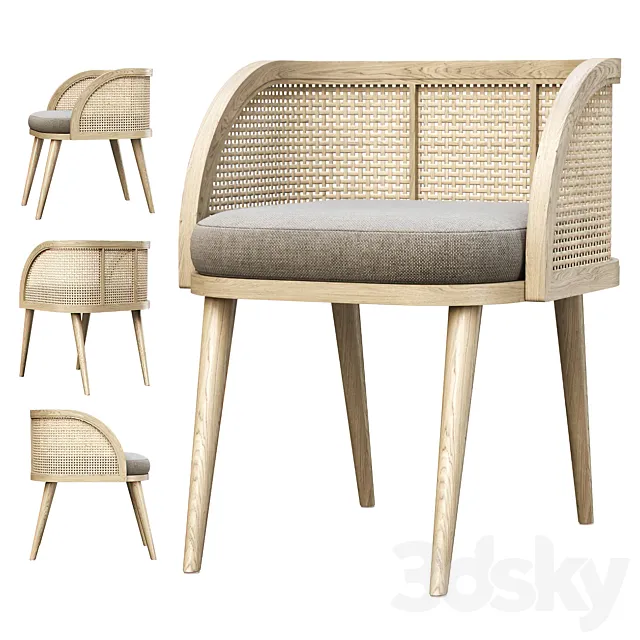 Rimma rattan dining chair DR77 _ Rattan dining chair 3D Model Rimma rattan dining chair DR77 _ Rattan dining chair 3D Model