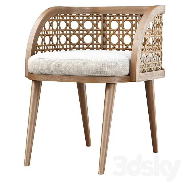 Rimma rattan dining chair DS66 _ Dining chair 3D Model Rimma rattan dining chair DS66 _ Dining chair 3D Model