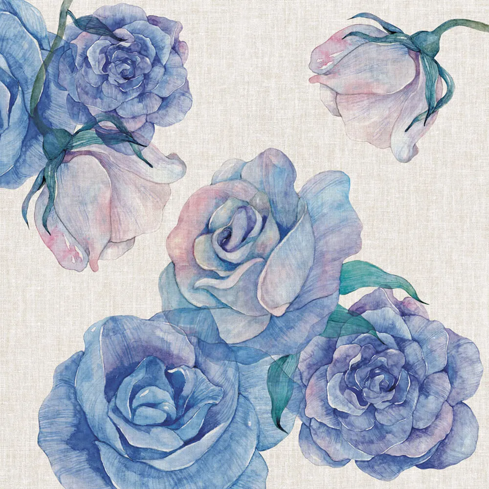Rimura – Wallpaper Watercolor roses 3D Model Rimura – Wallpaper Watercolor roses 3D Model